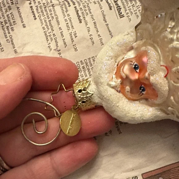 Christopher Radko Santa with Lantern Ornament - Red and Gold - Picture 6 of 6